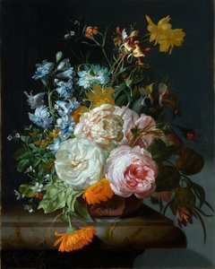 Blumen in einer Terrakottavase
