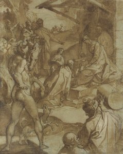Die Anbetung der Könige von Raffaellino da Reggio