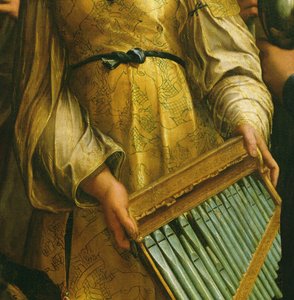 Die heilige Cäcilia umgeben von St. Paulus, St. Johannes dem Evangelisten, St. Augustinus und Maria Magdalena, um 1513 (Detail)