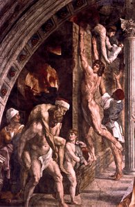 Das Feuer im Borgo (Detail), 1514 von Raffaello Sanzio Raphael