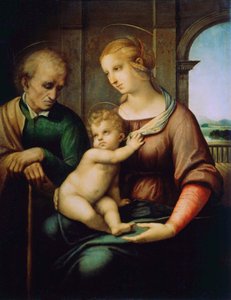 Die Heilige Familie oder Madonna mit dem bartlosen Joseph, ca. 1506 von Raffaello Sanzio Raphael