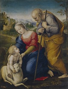Die Heilige Familie mit einem Lamm, 1507 von Raffaello Sanzio Raphael