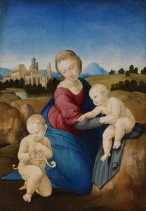 Die Madonna und das Kind mit dem kleinen Täufer Die Esterházy Madonna
