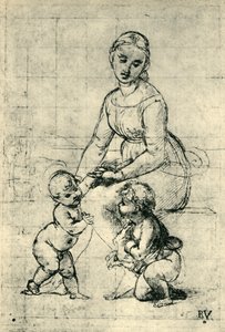 Die Madonna, das Christkind und St. Johannes, 1507, 1943 von Raffaello Sanzio Raphael