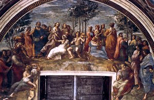 Der Parnass, aus der Stanza della Segnatura, 1510-1511 von Raffaello Sanzio Raphael