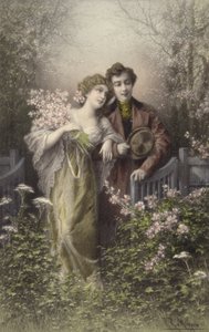 Paar mit Blüten von Raimund Ritter Von Brennerstein Wichera