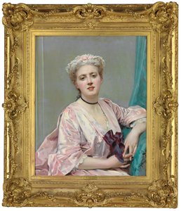Schönheit in Rosa von Raimundo de Madrazo y Garreta