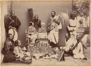 Maharaja von Rewa im Gebet von Raja Deen Dayal