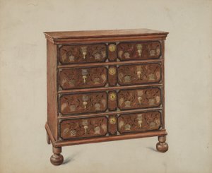 Bemalte Truhe von Ralph Boyer