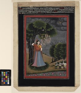 Eine Nayika sehnt sich nach ihrem Geliebten, ca. 1790