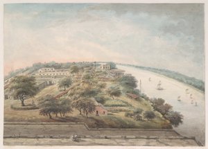Vogelperspektive vom Opiumlager in Patna