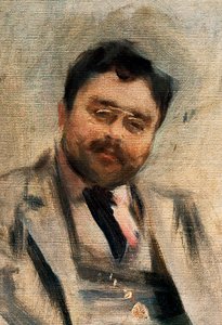 Porträt von Isaac Albeniz im Alter von 34 Jahren (Detail) von Ramon Casas i Carbo