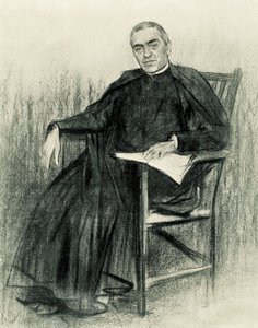 Porträt des katalanischen Dichters Jacint Verdaguer (1845-1902) (Zeichnung)