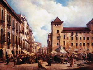 Der alte Spaziergang in Barcelona (Els Encants Vells) von Ramón Martí Alsina