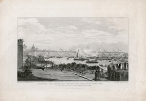 Waterloo Bridge, London, Eröffnung am 18. Juni 1817 von Ramsay Richard Reinagle