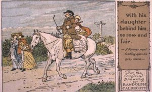 Ein Bauer ritt auf seiner grauen Stute von Randolph Caldecott