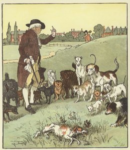 Eine Elegie auf den Tod eines verrückten Hundes von Randolph Caldecott