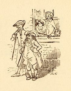 Zuschauer beobachten, wie John Gilpin vorbeigaloppiert, 1878, ca. 1918