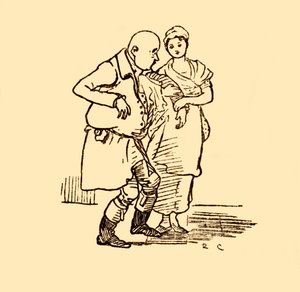 John Gilpin kommt an, hutlos und perückenlos von Randolph Caldecott