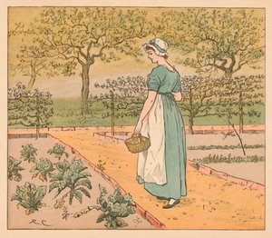 Also ging sie in den Garten, ca. 1885, 1934 von Randolph Caldecott