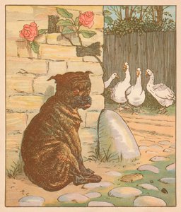 Der Hund, der die Katze ärgerte..., ca. 1878