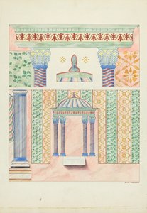 Details von Wandmalereien, Seitenwand des Heiligtums von Randolph F. Miller
