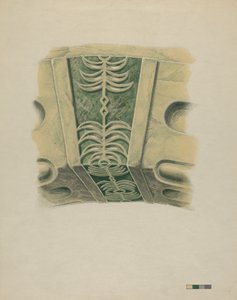 Schlussstein im Bogen der Mission San Juan Capistrano von Randolph F. Miller