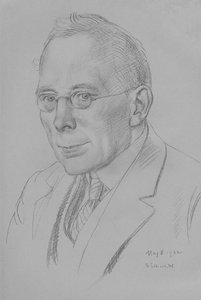 Campbell Dodgson, Leiter der Abteilung für Drucke und Zeichnungen, British Museum, 1912-32 von Randolph Schwabe