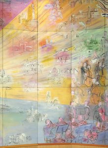 Die Fee Elektrizität (Detail) von Raoul Dufy