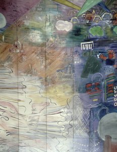 La Fée Électricité, Detail (linke Seite) von Raoul Dufy