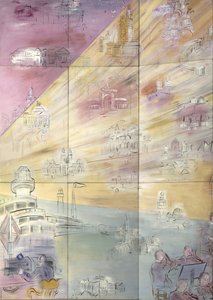Die Fee Elektrizität (Detail) von Raoul Dufy