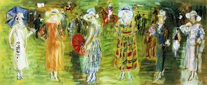 Die Mannequins von Poiret bei den Rennen 1923 von Raoul Dufy