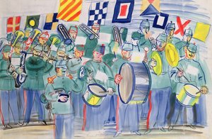 Musik im Zollhaus von Le Havre von Raoul Dufy