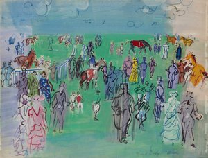 Paddock in Ascot von Raoul Dufy