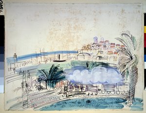 Eisenbahn bei Antibes von Raoul Dufy