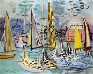 Segelboote im Hafen von Deauville