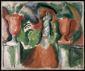 Statue mit zwei roten Vasen von Raoul Dufy