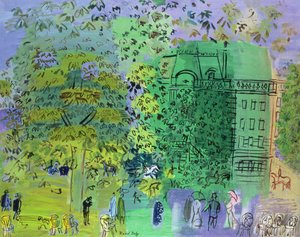 Die Allee des Bois de Boulogne, Paris von Raoul Dufy