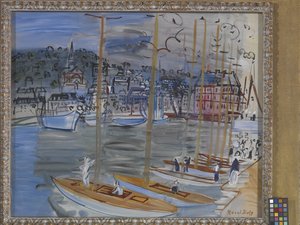 Yachten im Hafen von Deauville