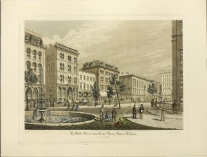 La Salle Street vom Court House Square, Chicago, im Jahr 1865 von Raoul Varin