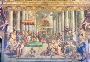 Die Schenkung Konstantins, um 1520 von Raphael (1483 1520) (& studio)