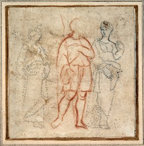 Aeneas begleitet von Dido, Studie für die Randdarstellung (3. Abteilung links) des 