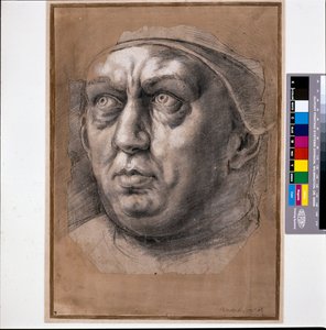 Papst Leo X (schwarze Kreide auf Papier) von Raphael (1483 1520)