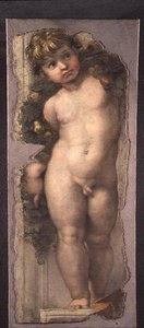 Putto mit Feston (Fresko-Fragment)