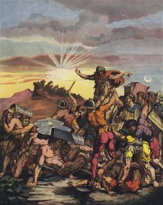 Josua befiehlt der Sonne, während der Schlacht von Gibeon stillzustehen von after Raphael