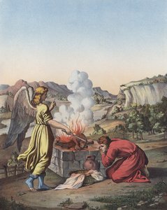 Der Engel erscheint Gideon von after Raphael