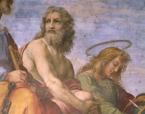 Adam und Johannes der Evangelist (Detail) von Raphael (1483 1520)