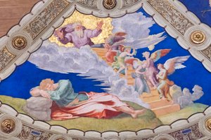 Jakobs Traum, Decke der Stanza di Eliodoro, Raum des Heliodorus von Raphael (1483 1520)