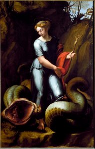 Heilige Margarete (Öl auf Leinwand, ca. 1520) von Raphael