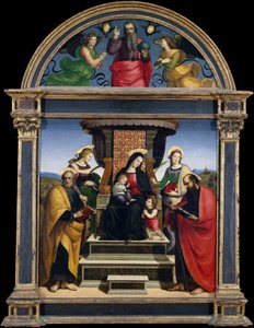 Madonna und Kind auf dem Thron mit Heiligen